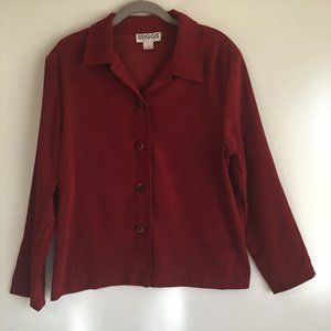 Briggs Red Faux Suede Blouse/Jacket
